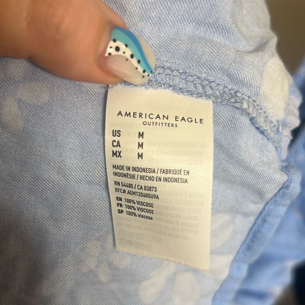 ✨American Eagle Women's Blue Floral Sz Medium Dress✨ - Picture 10 of 10
